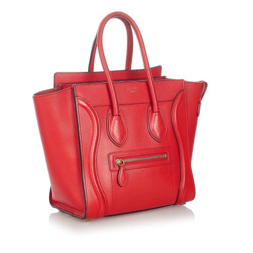 Celine Micro Luggage Leather Handbag