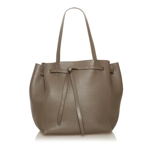 Celine Small Phantom Cabas Leather Tote Bag