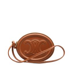 Celine Triomphe Cuir Oval Clutch