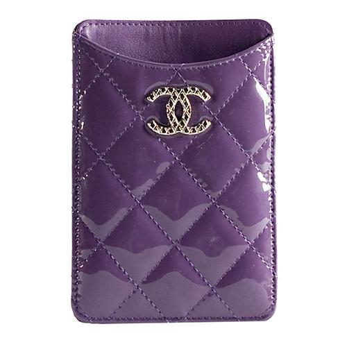 Chanel 12C Quilted Patent Leather iPhone Case
