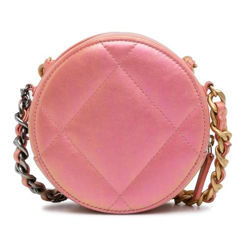 Chanel 19 Round Lambskin Clutch With Chain