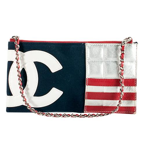 Chanel American Flag Pochette Shoulder Handbag