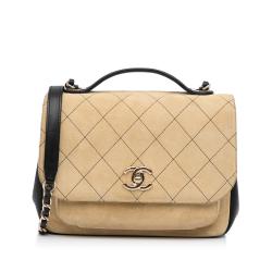 Chanel Business Affinity Suede Flap