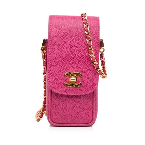 Chanel CC Caviar Phone Crossbody Bag