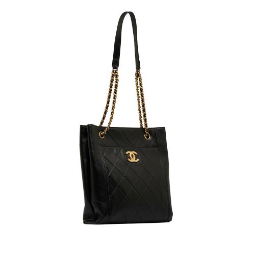 Chanel CC Front Pocket Calfskin Shopping Tote