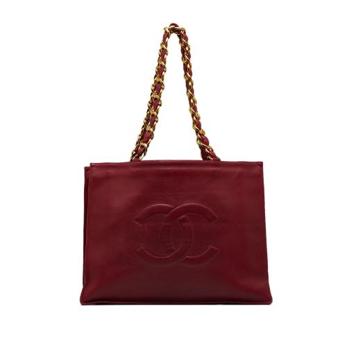 Chanel CC Lambskin Tote Bag