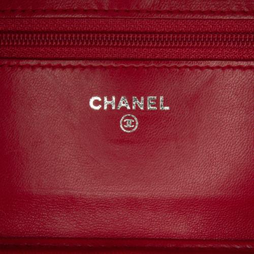 Chanel CC Lambskin Wild Stitch Wallet on Chain