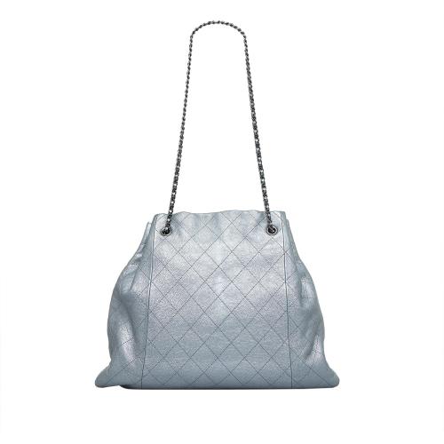 Chanel CC Quilted Drawstring Tote