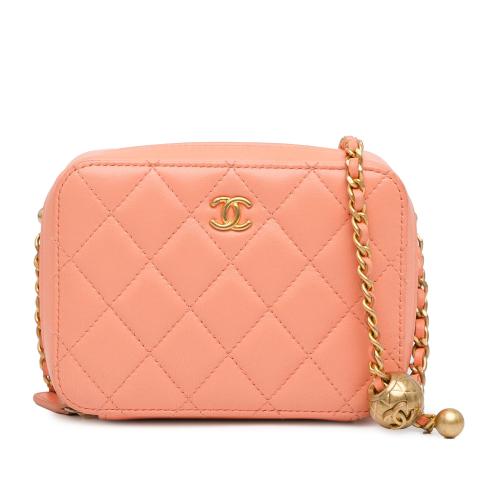 Chanel CC Quilted Lambskin Pearl Crush Camera Bag