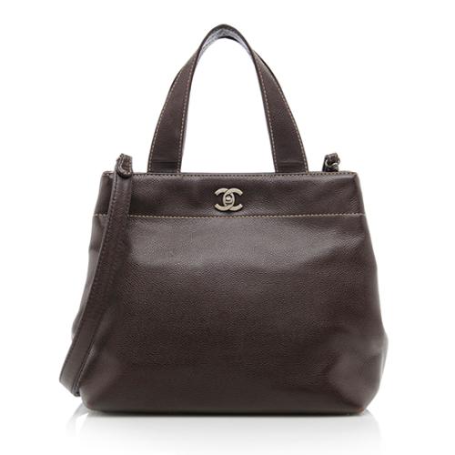 Chanel Caviar Leather CC Shopping Tote