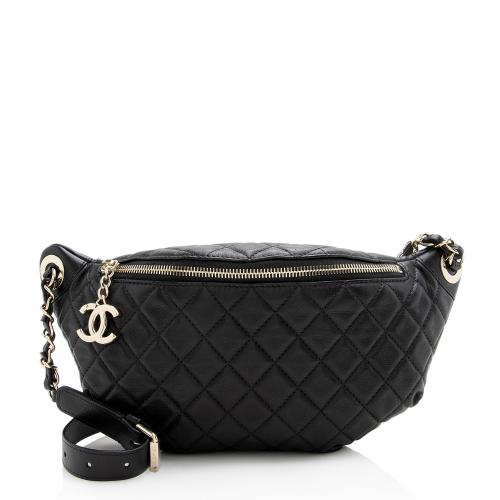 Chanel Calfskin Banane Waist Bag