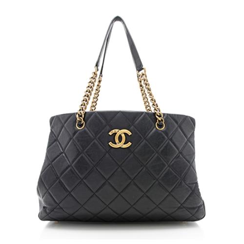 Chanel Calfskin CC Crown Large Tote 