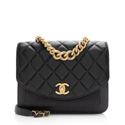 Chanel Calfskin Chain Handle Flap Bag