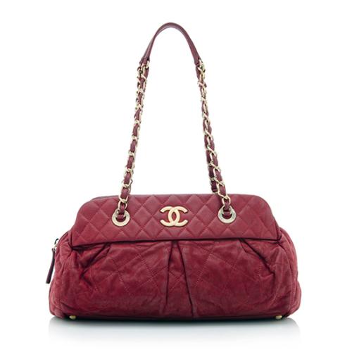Chanel Calfskin Chic Quilt Bowler Bag