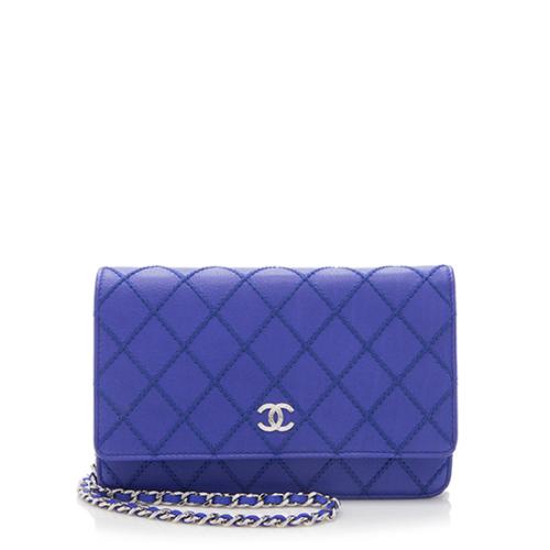 Chanel Calfskin Fancy CC Classic Wallet on Chain Bag