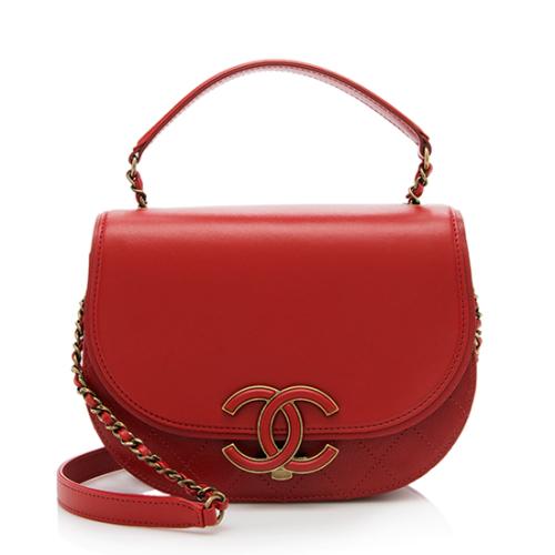 Chanel Calfskin Coco Curve Small Messenger Bag, Chanel Handbags