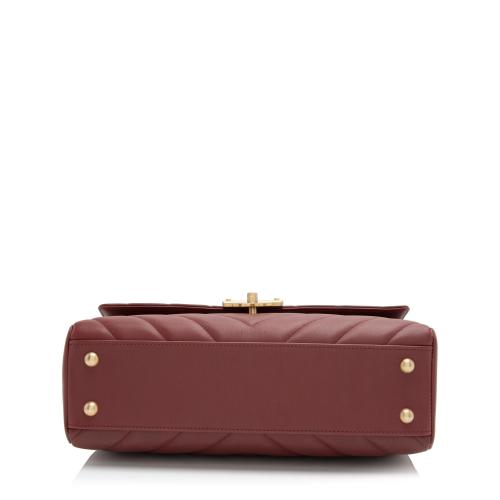 Chanel Calfskin Golden Class CC Top Handle Flap Bag