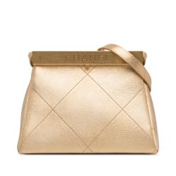 Chanel Calfskin Kiss Lock Frame Bag