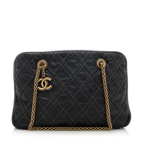 Chanel Calfskin Triptych Shoulder Bag