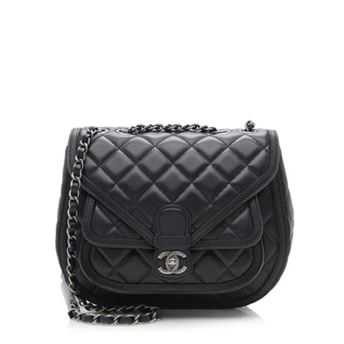 Chanel Calfskin Saddle Small Flap Bag