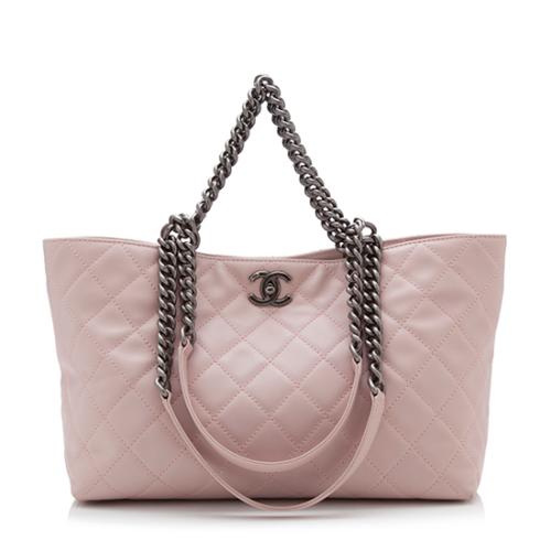 Chanel Calfskin Shopping in Chains Tote