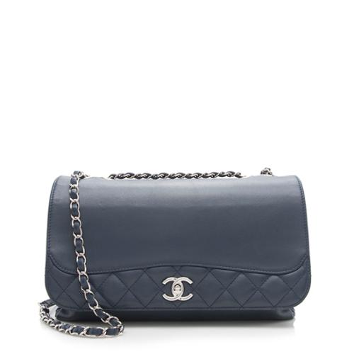 Chanel Calfskin Tramezzo Jumbo Flap Shoulder Bag