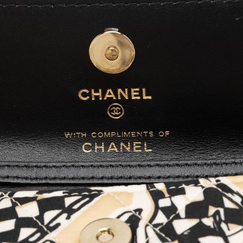 Chanel Canvas Check CC Flap Mini Wallet on Chain