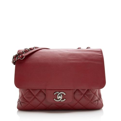 Chanel Caviar Leather All About Flap Large Shoulder Bag 