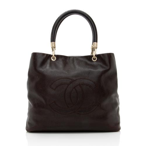 Chanel Caviar Leather CC Large Tote