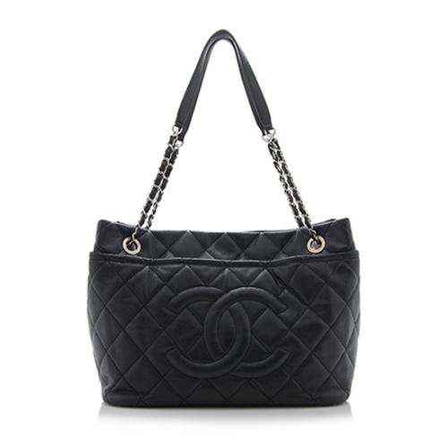 Chanel Caviar Leather CC Soft Timeless Large Tote 