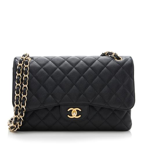 Chanel Caviar Leather Classic Jumbo Double Flap Bag - FINAL SALE