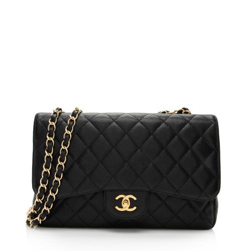 Chanel Caviar Leather Classic Jumbo Single Flap Bag