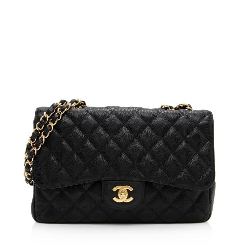 Chanel Caviar Leather Classic Jumbo Single Flap Bag