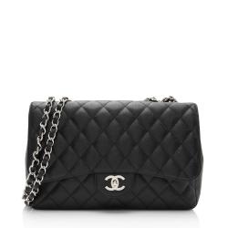 Chanel Caviar Leather Classic Jumbo Single Flap Bag