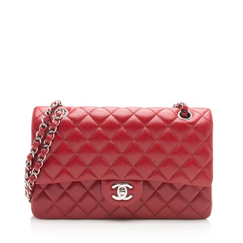 Chanel Caviar Leather Classic Medium Double Flap Bag