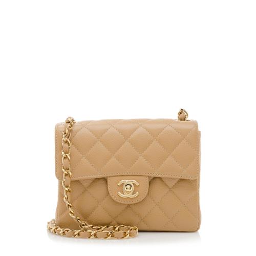 Chanel Caviar Leather Classic Square Mini Flap Bag