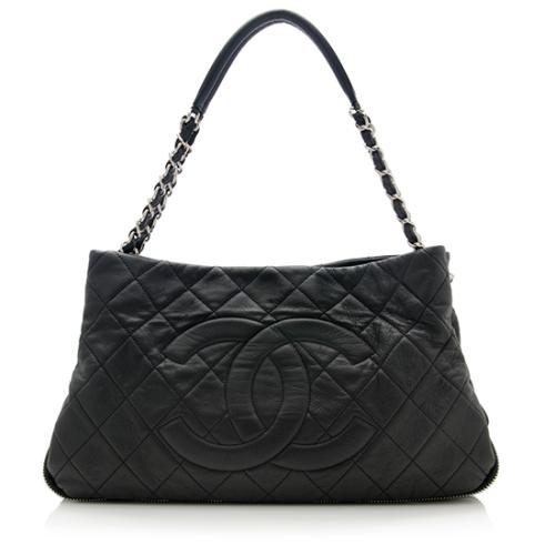 Chanel Caviar Leather Expandable Ligne Shoulder Bag