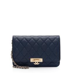 Chanel Caviar Leather Golden Class Wallet on Chain Bag