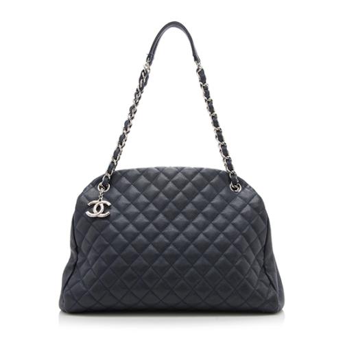 Chanel Caviar Leather Just Mademoiselle Large Bowler Bag