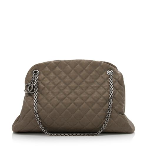 Chanel Caviar Leather Mademoiselle Large Bowler Bag