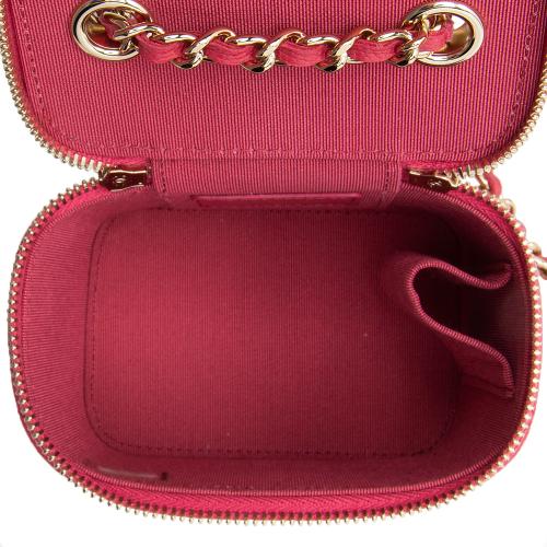 Chanel Caviar Leather Mini Vanity Case with Chain