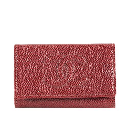 Chanel Caviar Leather Multiples 6 Key Holder Wallet
