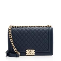 Chanel Caviar Leather New Medium Boy Bag