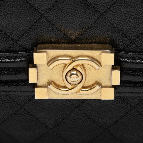 Chanel Caviar Leather North South Boy Bag
