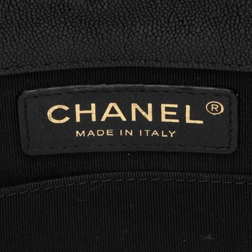 Chanel Caviar Leather North South Boy Bag