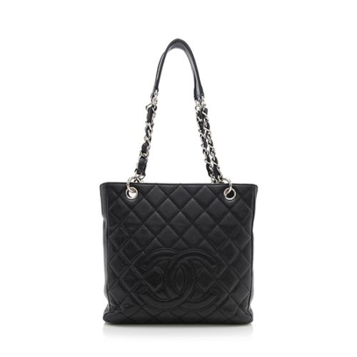 Chanel Caviar Leather Petite Shopping Tote