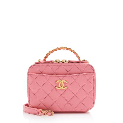 Chanel Caviar Leather Pick Me Up Small Vanity Case