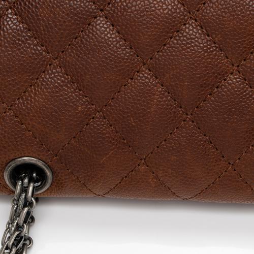 Chanel Caviar Leather Reissue 225 Double Flap Shoulder Bag