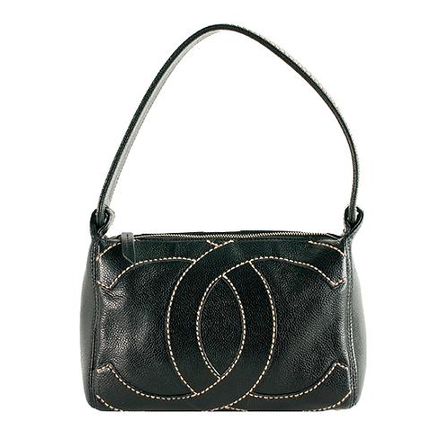 Chanel Caviar Leather Stitched CC Shoulder Handbag