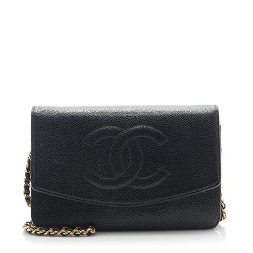 Chanel Caviar Leather Timeless CC Wallet on Chain